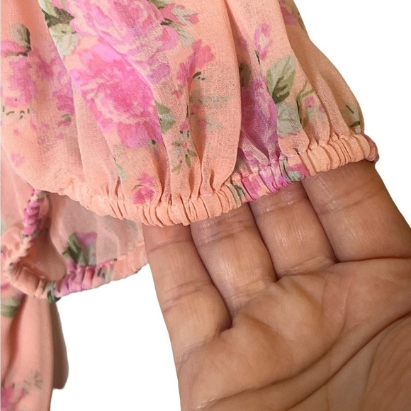 LOVE SHACK FANCY x Target Fleur Pink Melon Floral Midi Dress - Picture 5 of 7